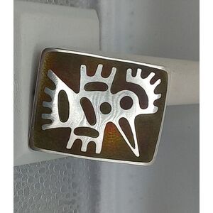 David Andersen Rare brooch DA Norway Scandinavian design enamel pin jewelry